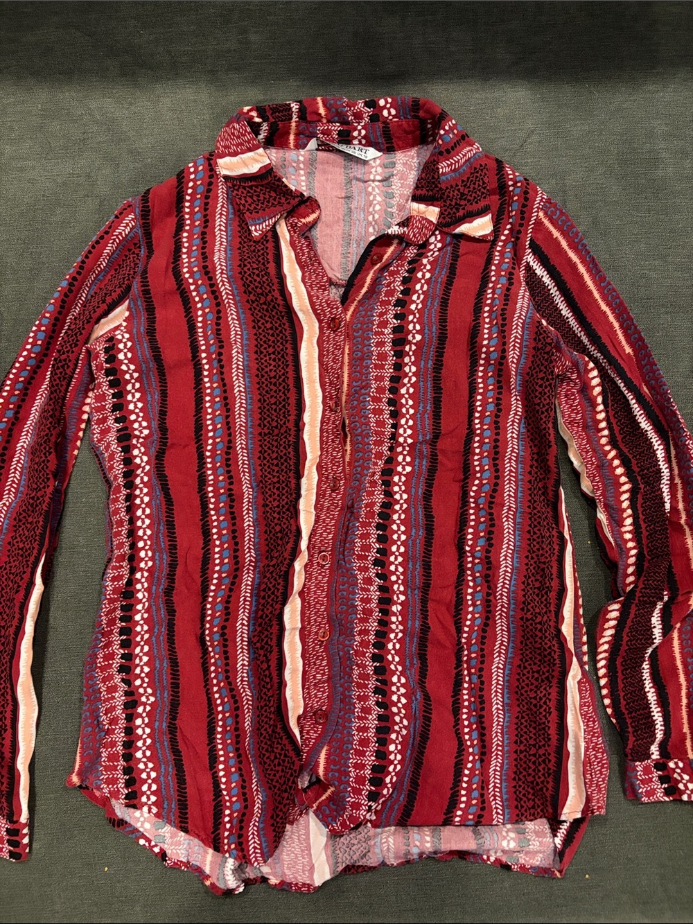 Big Dart Stripped Striped Long-Sleeve Shirt size M